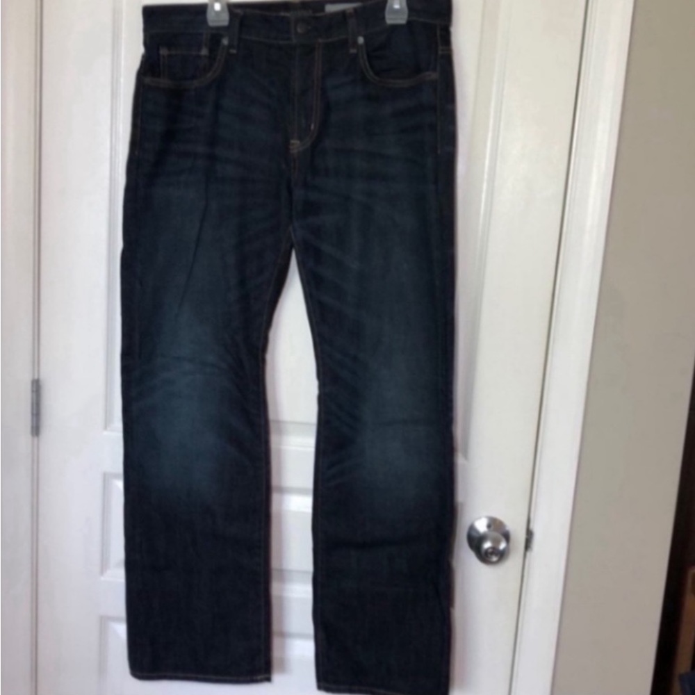 New Aeropostale Blue Jeans Relaxed Fit Cotton Dark Wash Denim Pants Dress School - Picture 6 of 14